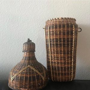 Snake charmer wicker basket